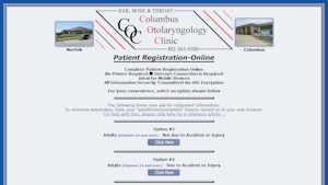 Online Patient Registration Set Up for Columbus Otolaryngology Clinic by McGee Designs