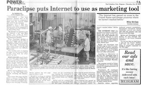 Link to Newspaper Article on Start of Work with Internet in 1996 in PDF Format